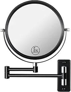 Wall Mounted Makeup Mirror with 1X/5X Magnification for Precision