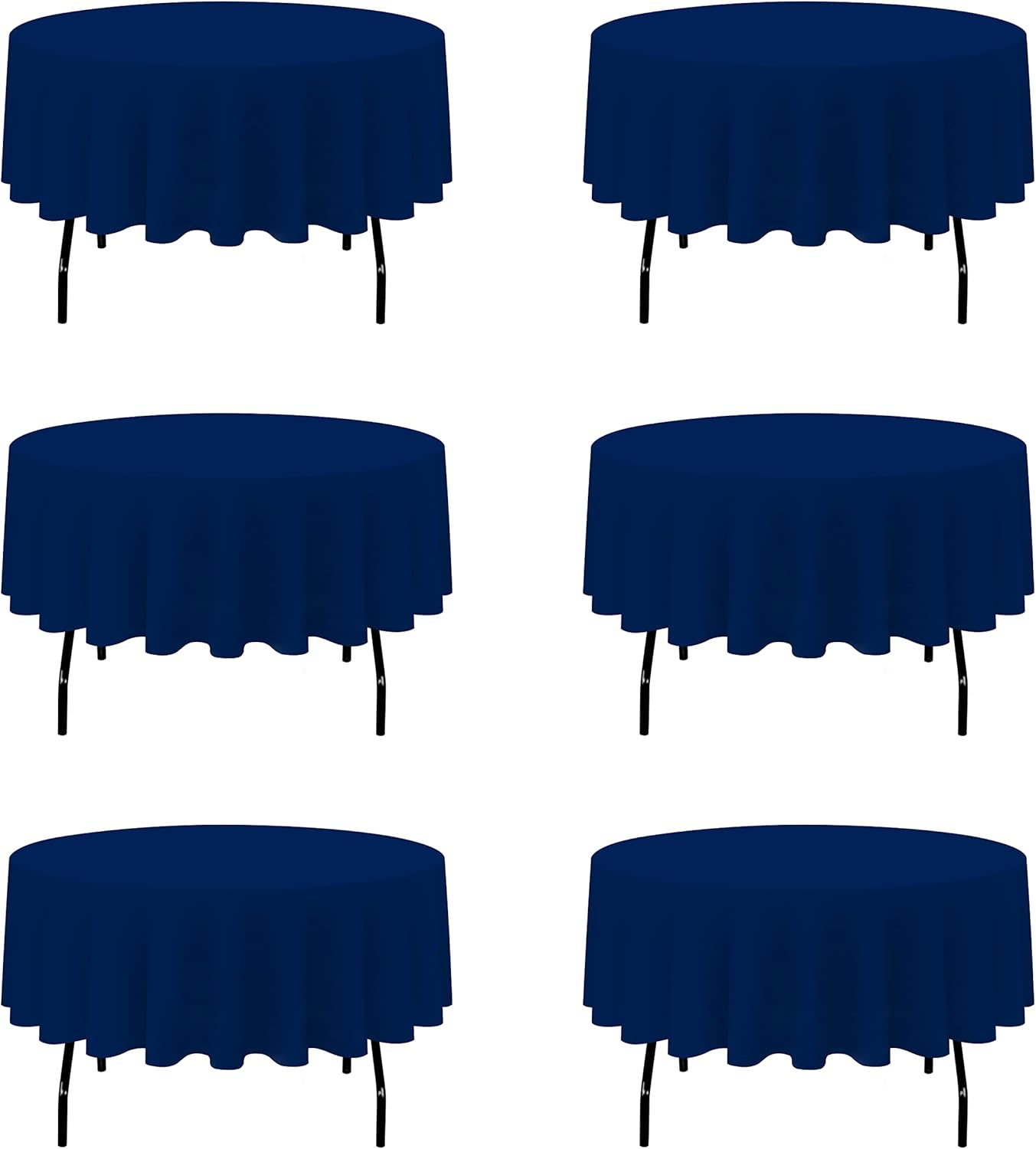 Navy Blue 70 Inch Round Tablecloths for Elegant Events and Parties
