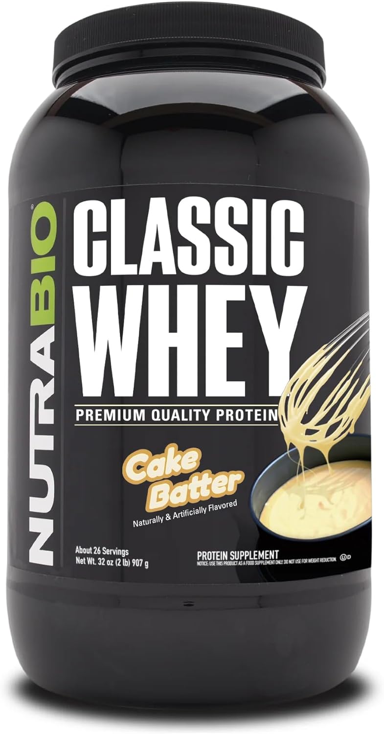 NutraBio Classic Whey Protein Powder - 25G Protein Per Scoop