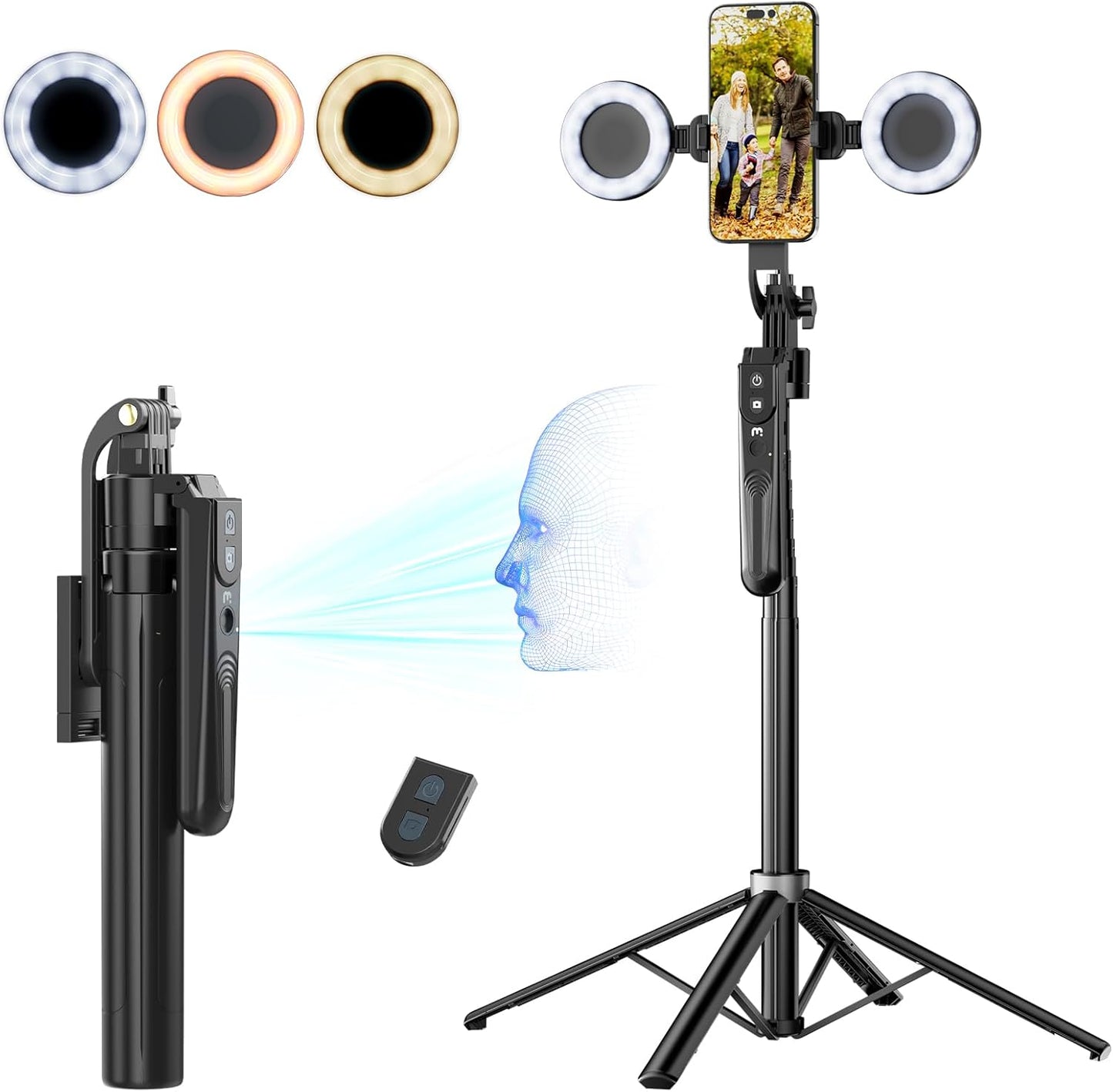 M MYBAT PRO 72in Auto Face Tracking Tripod for Smart Devices