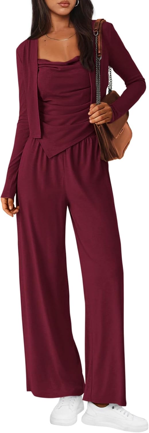 BTFBM Women's Fall Lounge Sets 3 Piece Outfit for Comfort