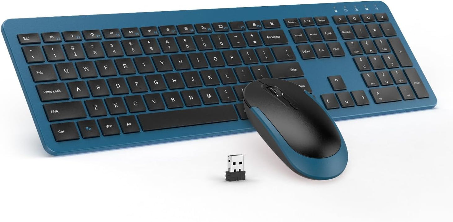 Seenda Wireless Keyboard & Mouse Combo - Reliable 2.4G Connection