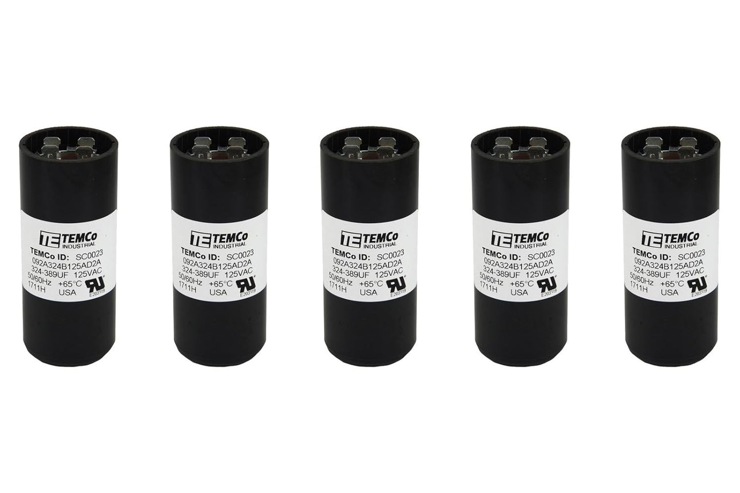 5 Pack 324-389 uF Start Capacitor for HVAC and Compressor Use
