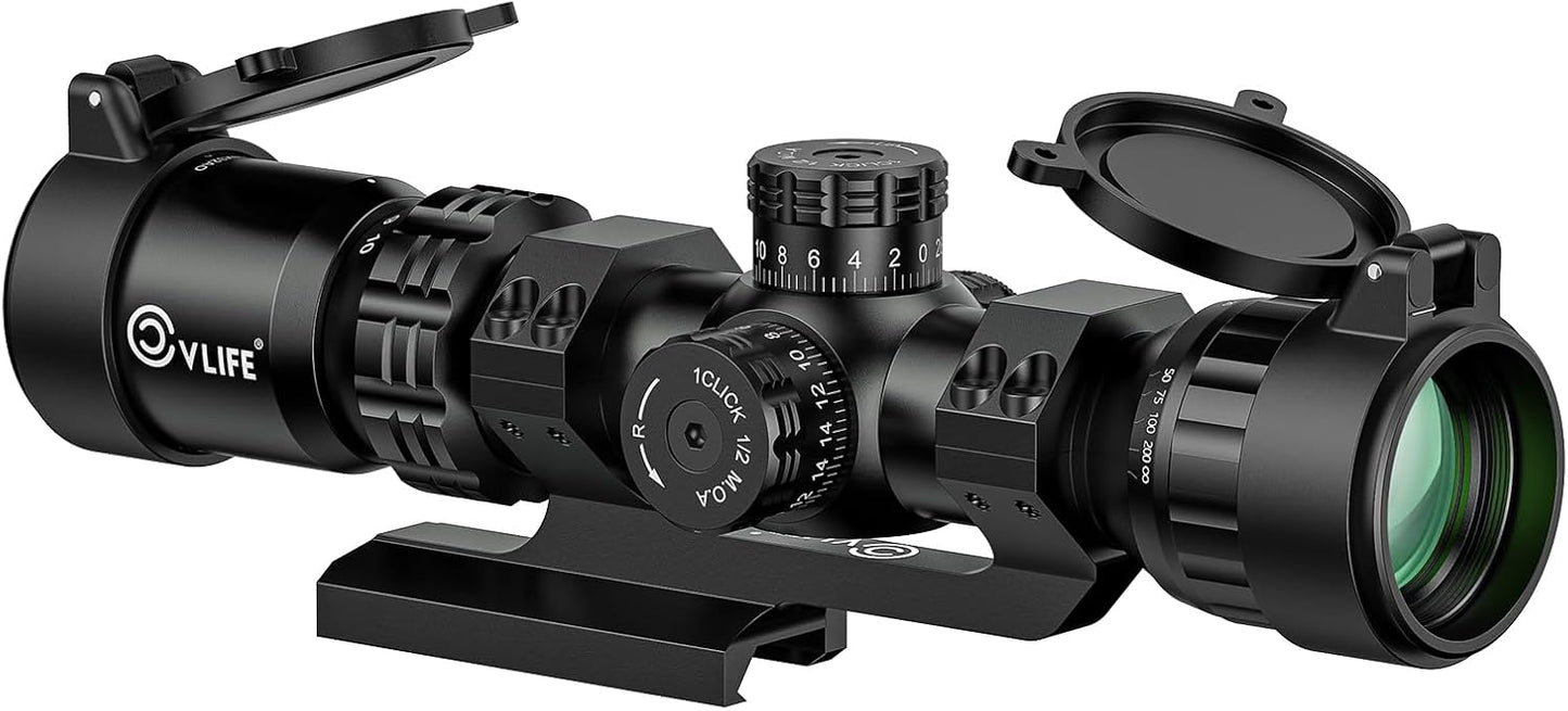 CVLIFE 2-10x32 MPVO AO Rifle Scope with Illuminated Reticle