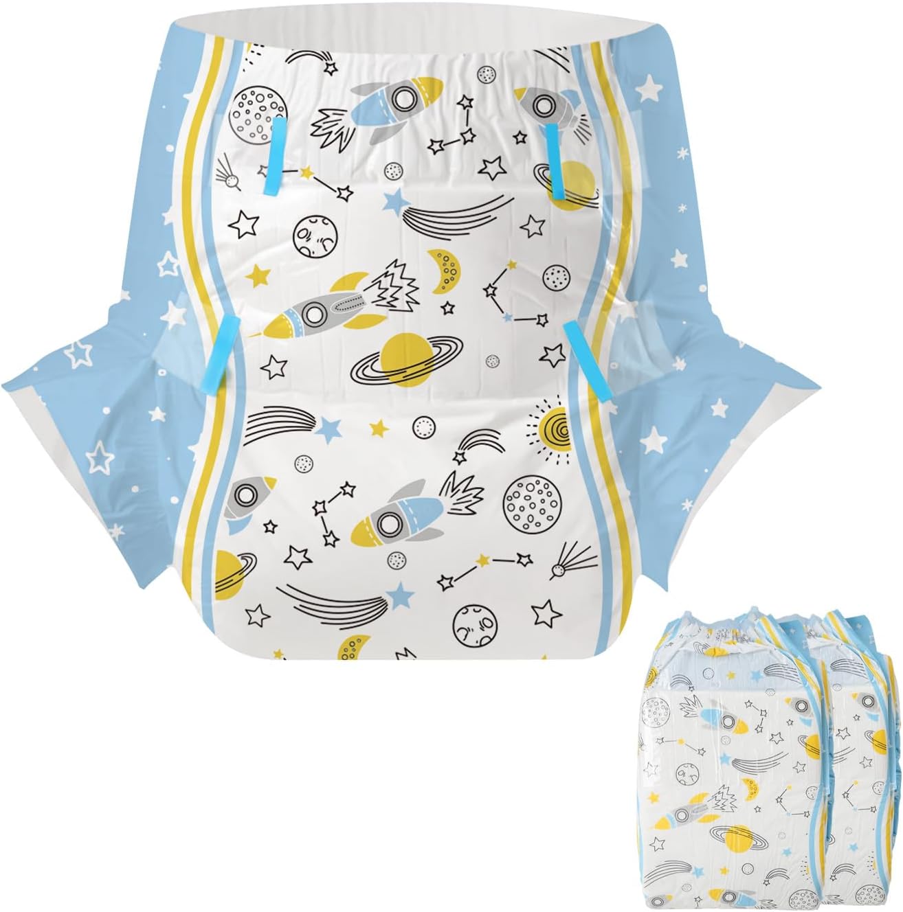 Cosmic Adventurer Incontinence Briefs - 2pcs Medium