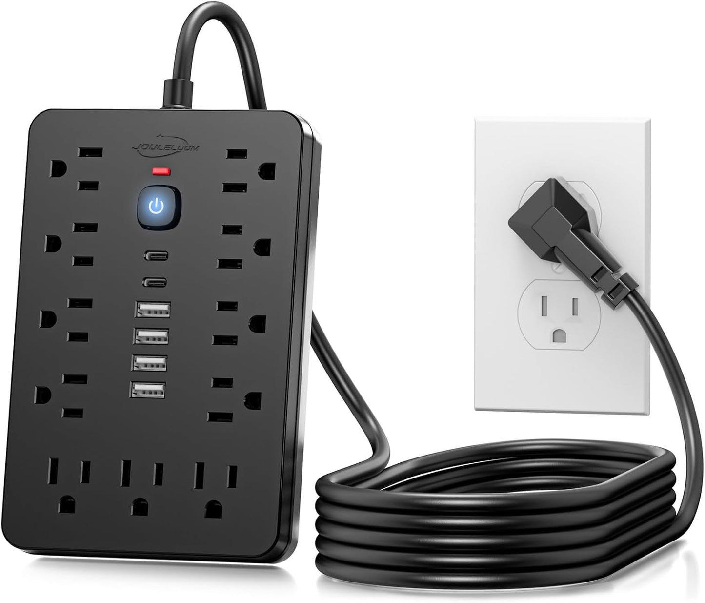 JouleLoom: 6 FT Surge Protector Power Strip with 11 Outlets & 6 USB Ports
