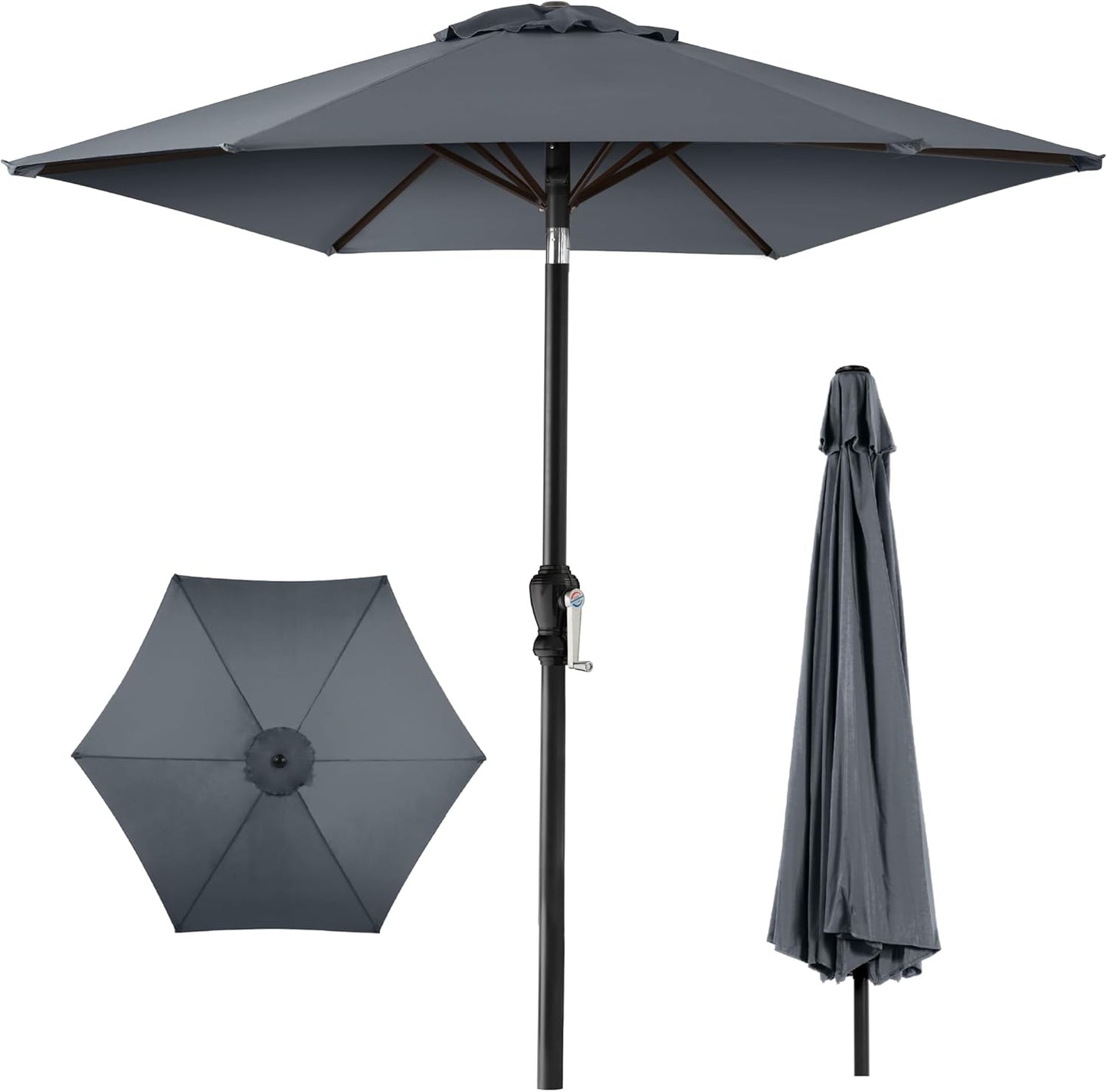 10ft Outdoor Steel Polyester Market Patio Umbrella for Sunshade