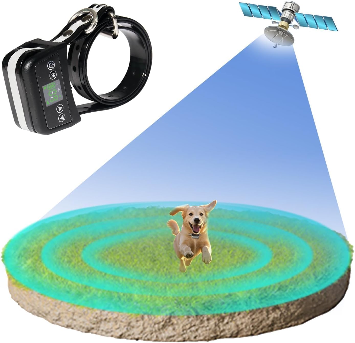 JUSTPET Wireless GPS Dog Fence: Adjustable Range, Waterproof Receiver