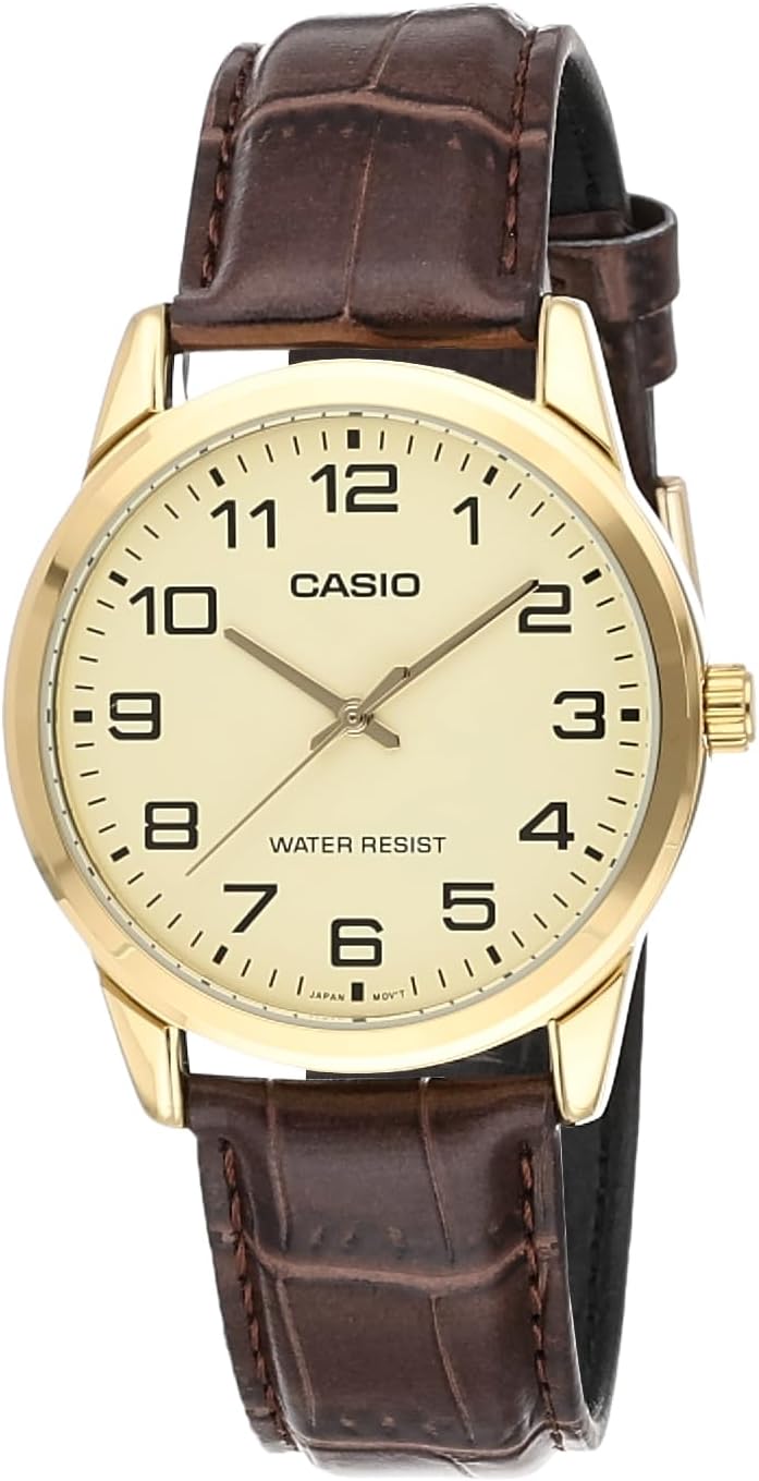 Casio Men's Leather Quartz Watch - Timeless Style