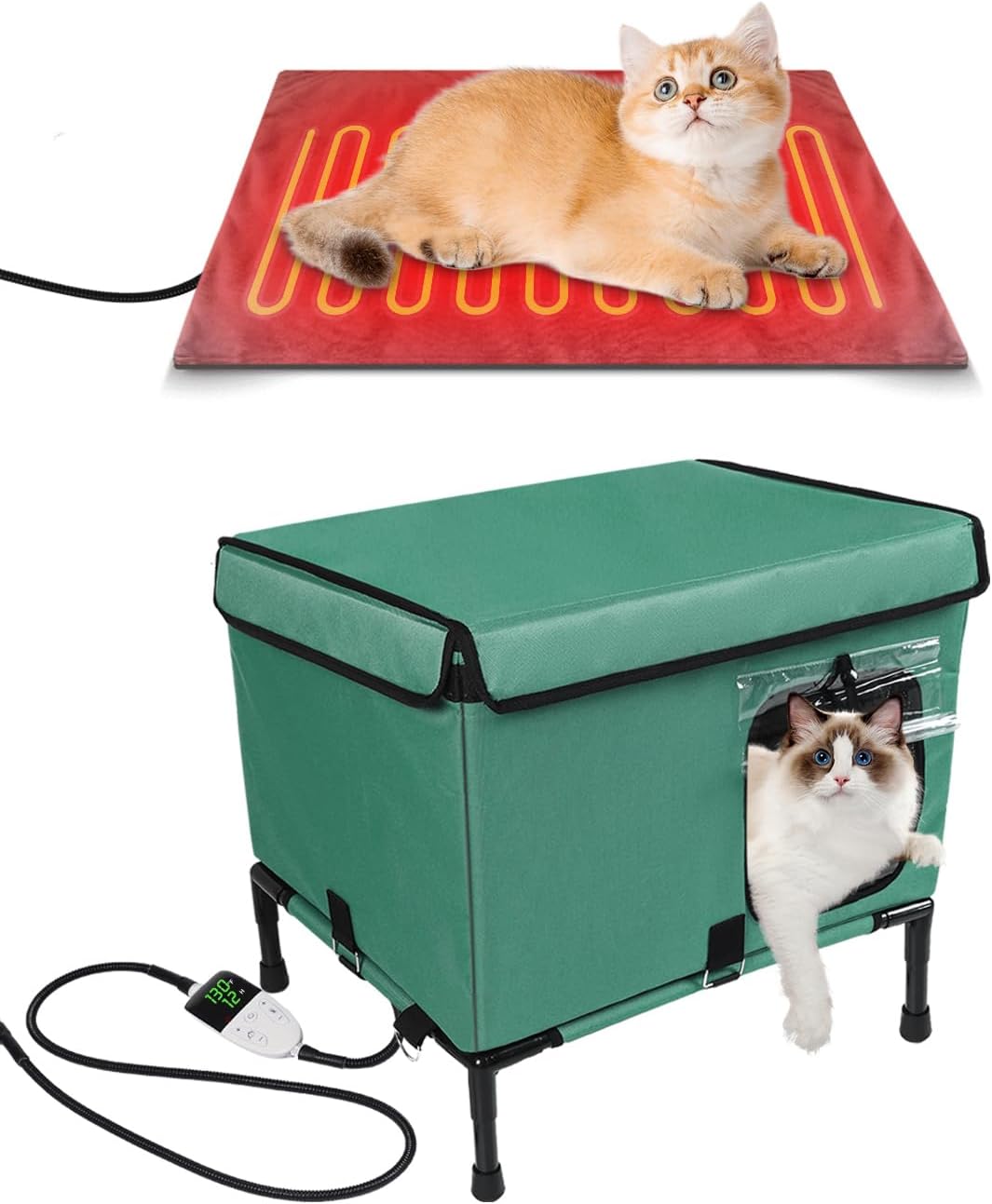 Waterproof Heated Cat House - Unbreakable & Cozy!