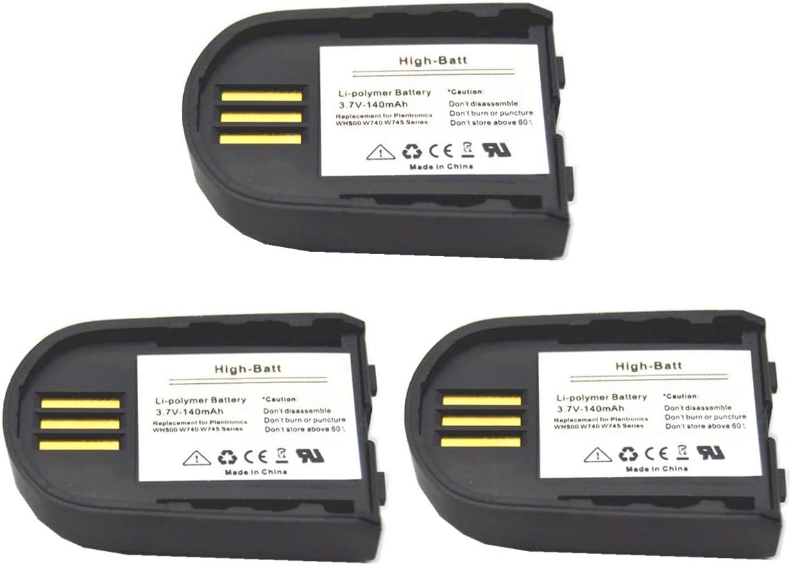GBBBT WH500 W745 Replacement Battery for Plantronics Headsets