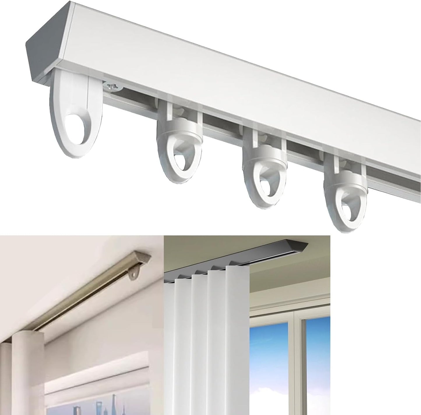 Hospital Grade Ceiling Curtain Track - White, (Size...)