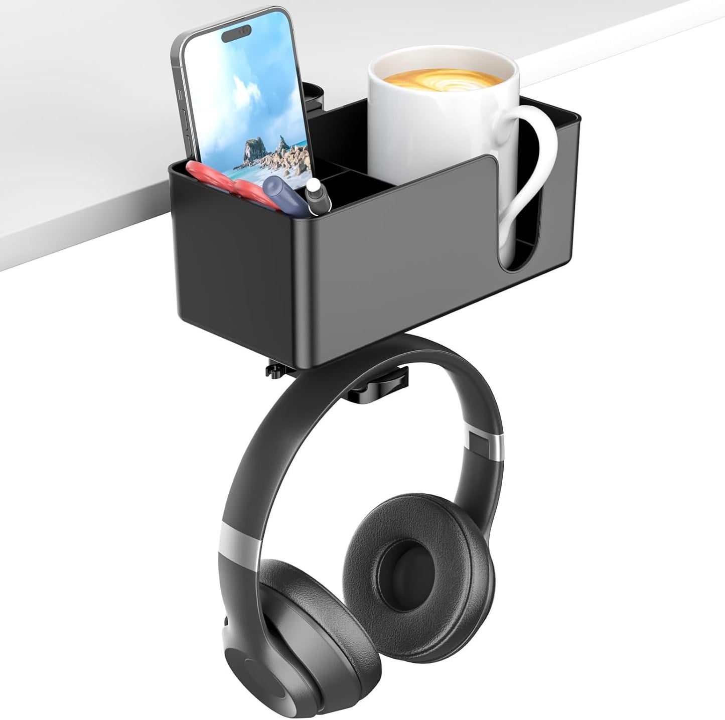 Under Desk 4-in-1 Organizer - Black