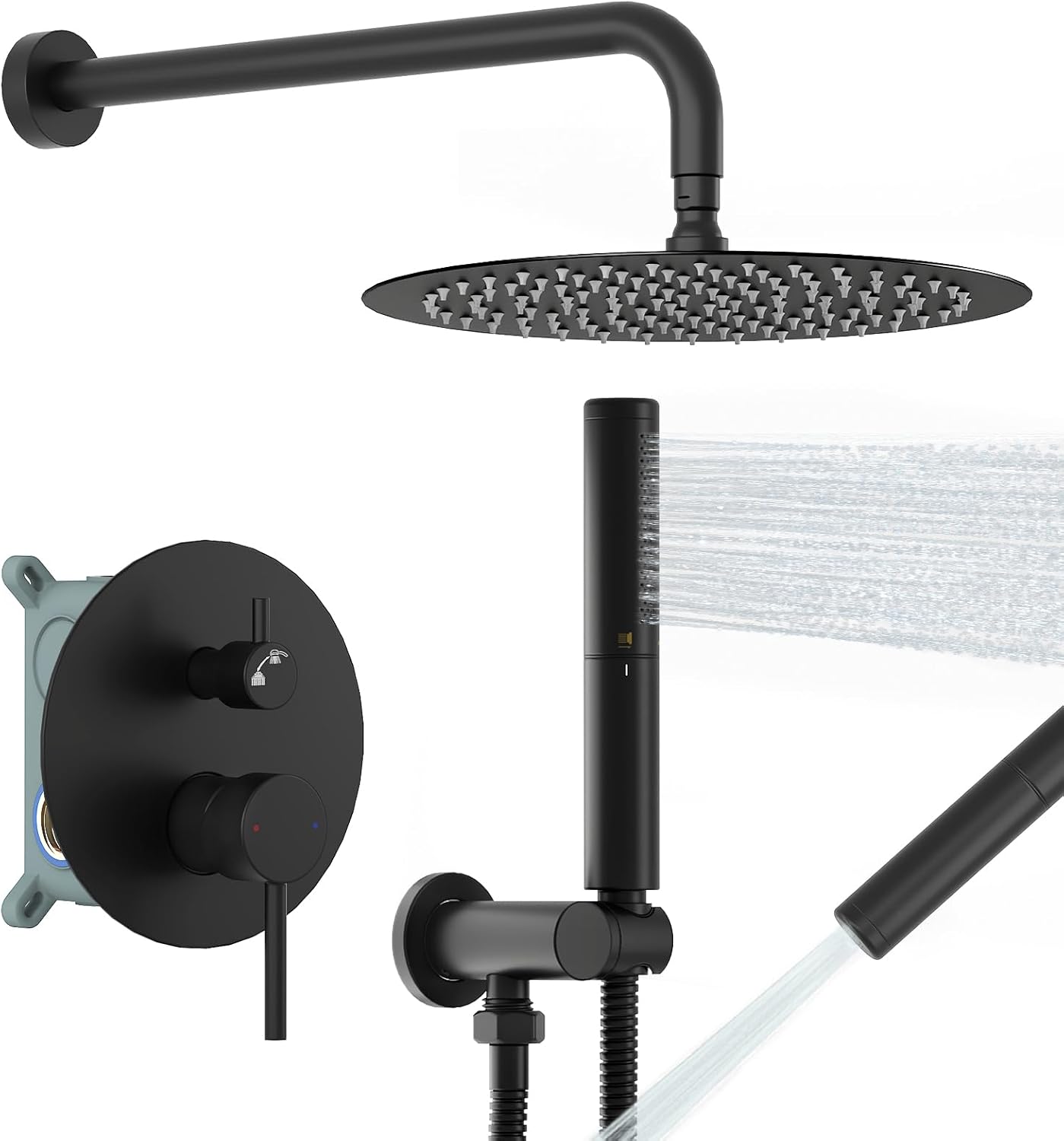 BESy Shower System with 10 Inch Rain Shower Head for Luxury
