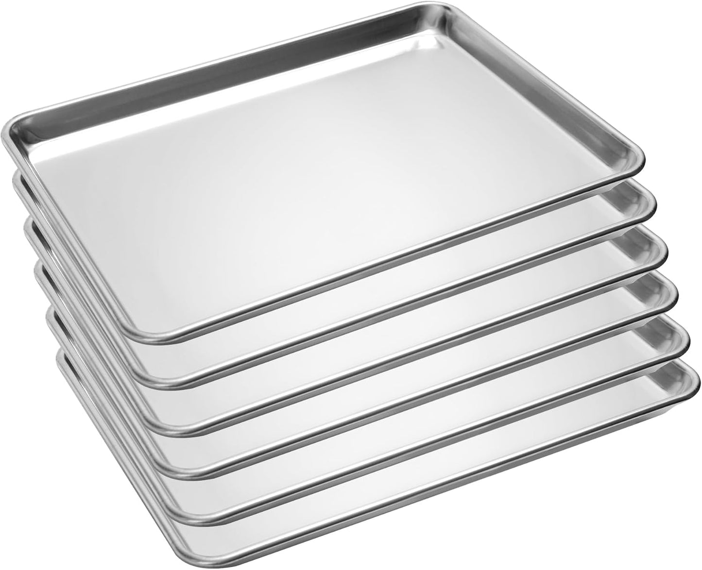 6 Pack Half Size Baking Sheet Pans for Perfect Baking Results