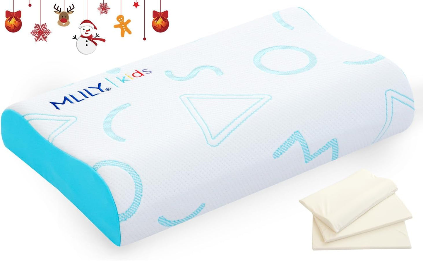 MLILY Kids Pillow for Sleeping - Adjustable Memory Foam Comfort