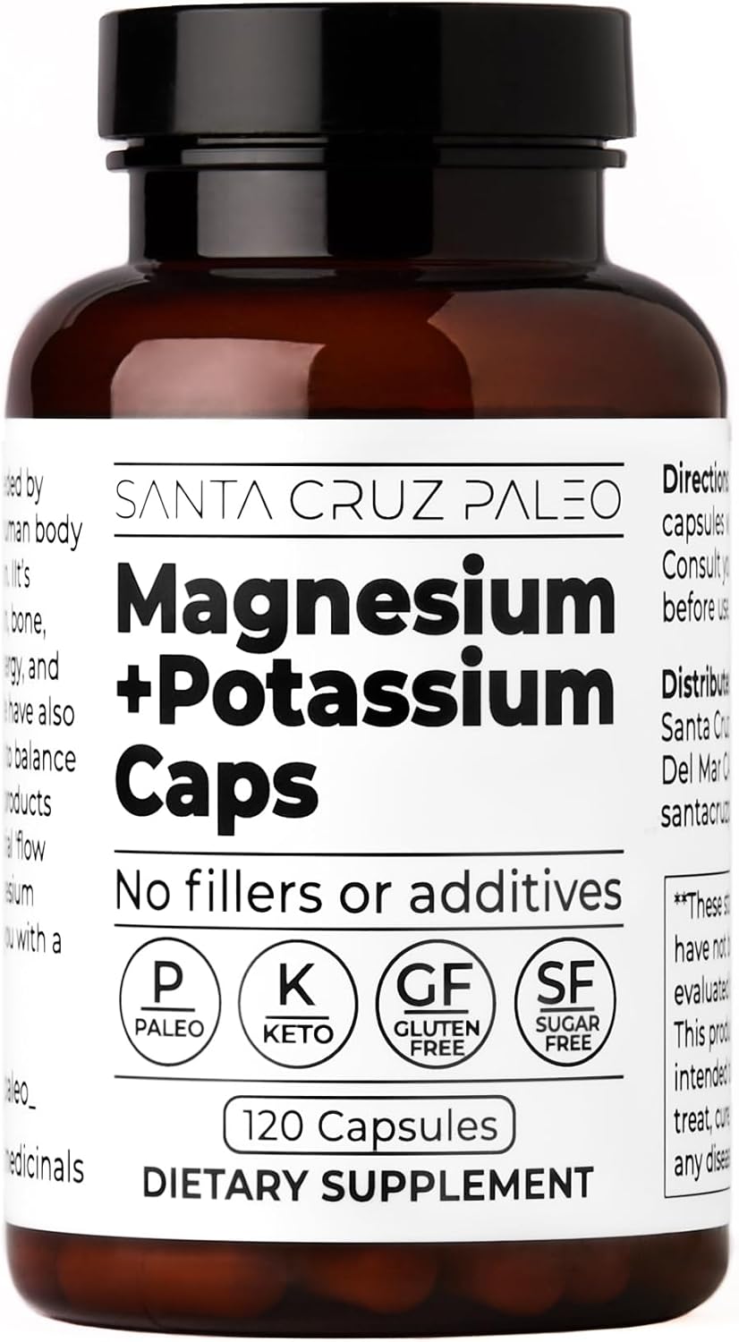 Magnesium Potassium Capsules for Overall Health and Energy Support