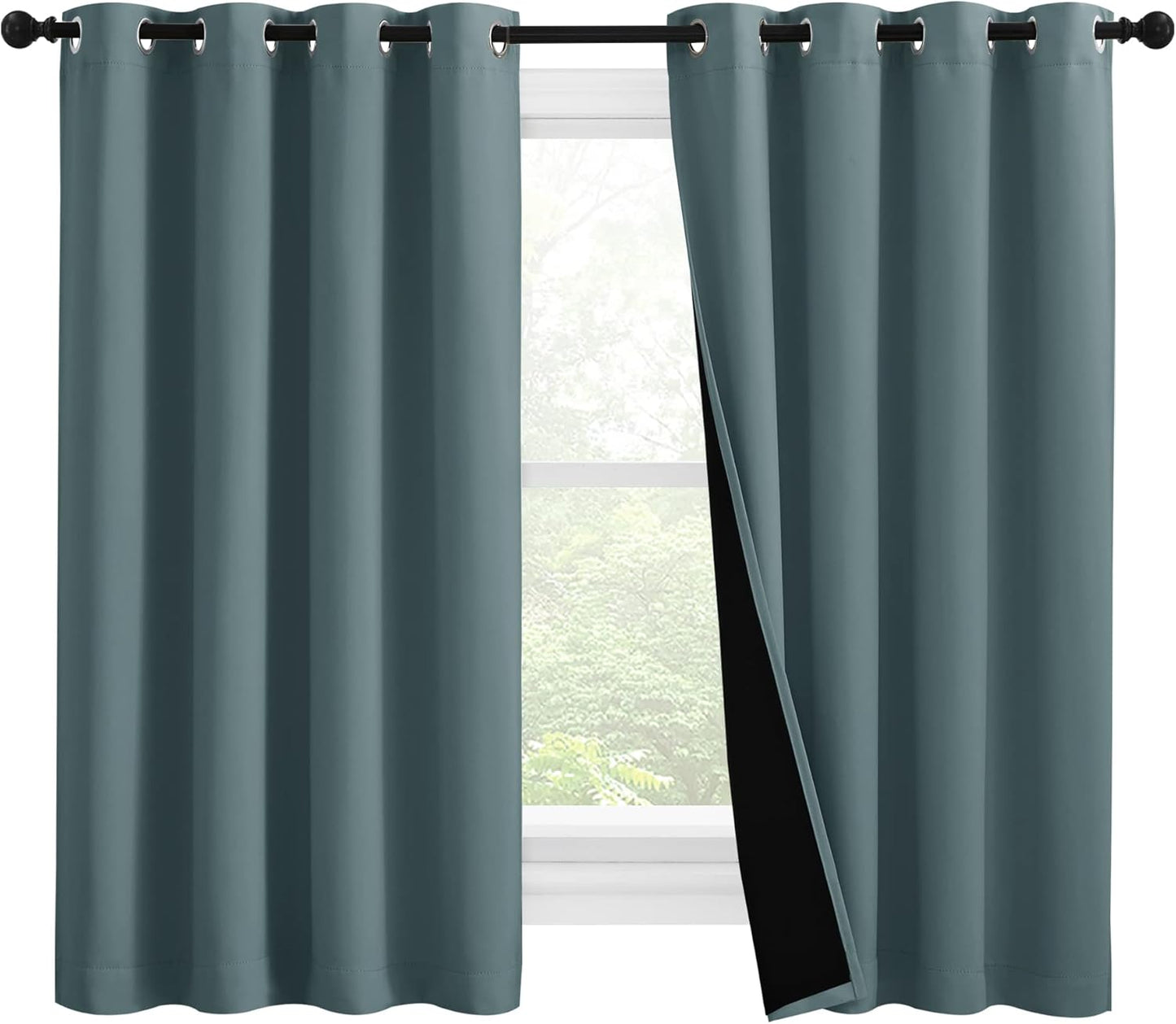 NICETOWN 100% Blackout Curtains for Complete Light Control