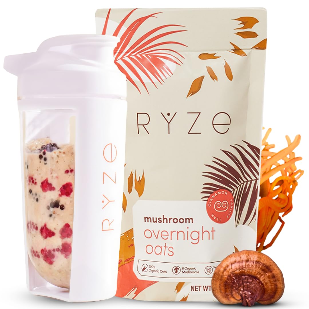 RYZE Mushroom Protein Oats | 6 Adaptogens | Superfood Blend