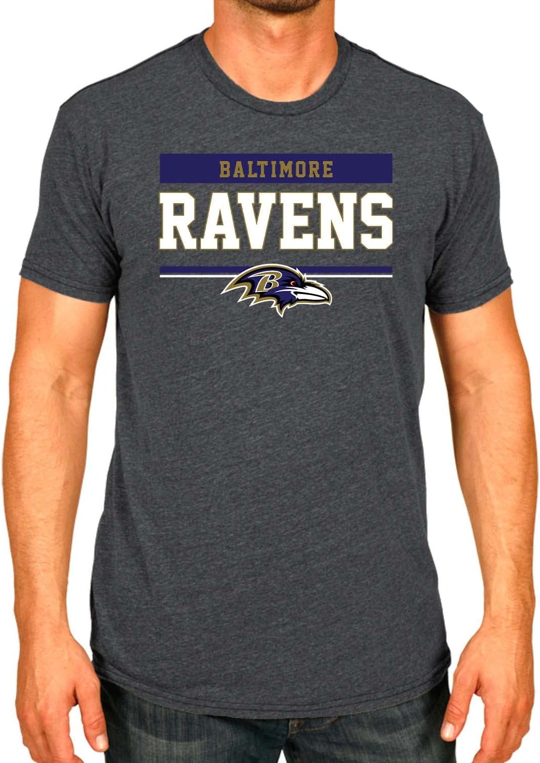 Baltimore Ravens NFL Adult Team Block Tagless T-Shirt for Fans