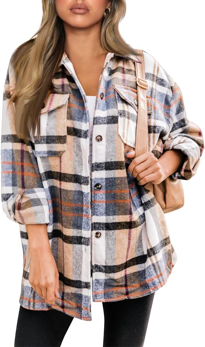 Trendy Queen Womens Flannel Shacket for Stylish Fall Outfits
