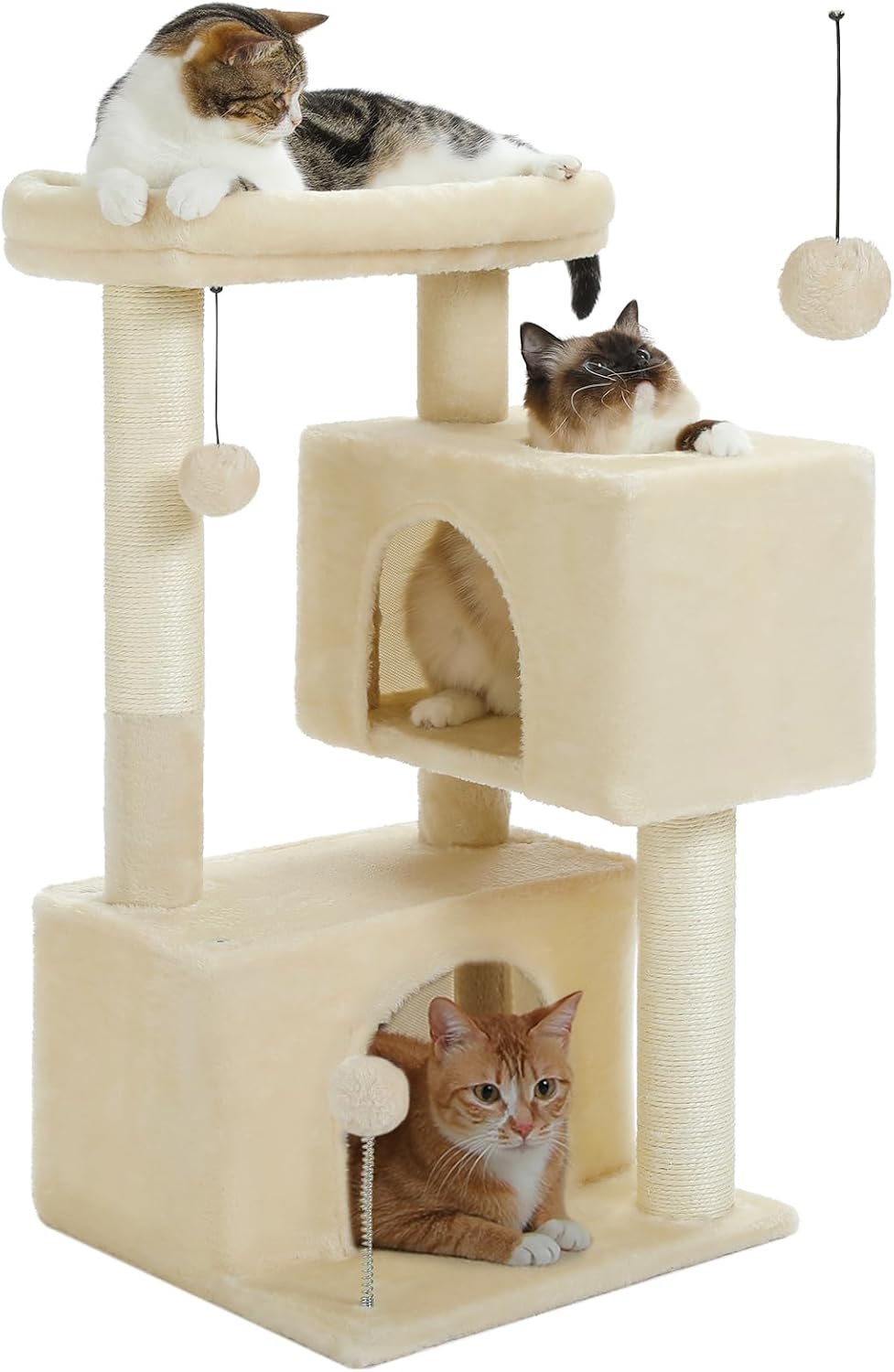 32 Cat Tree Tower with Cozy Condos and Scratching Posts