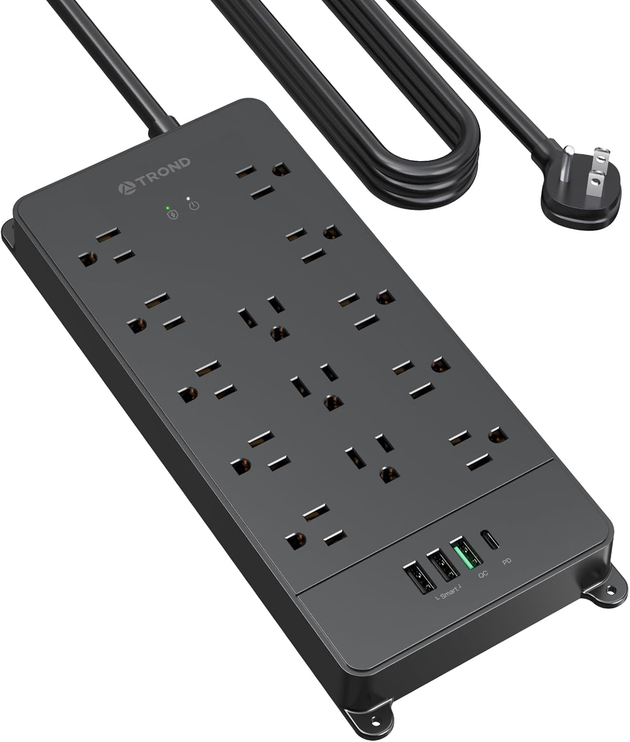 TROND Surge Protector Power Strip with USB C and QC 3.0 Charger