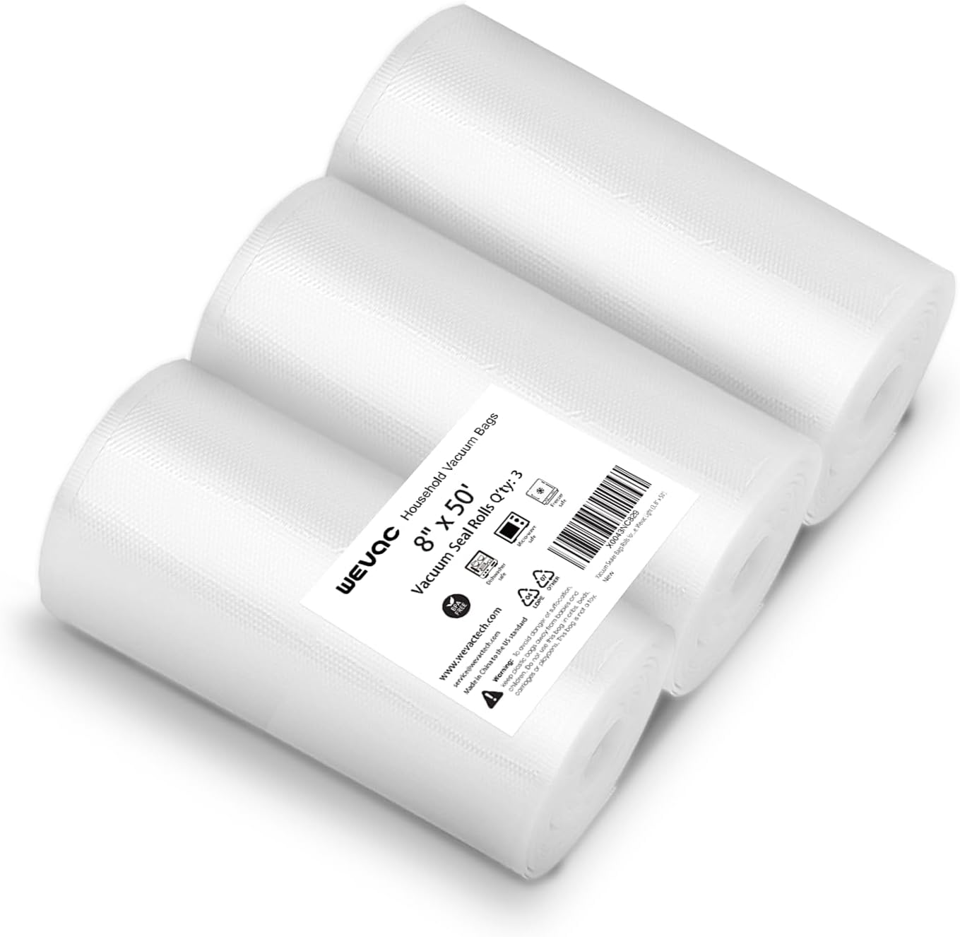 2024 New Wevac Lite Vacuum Sealer Rolls - Food Storage & Sous Vide Trio
