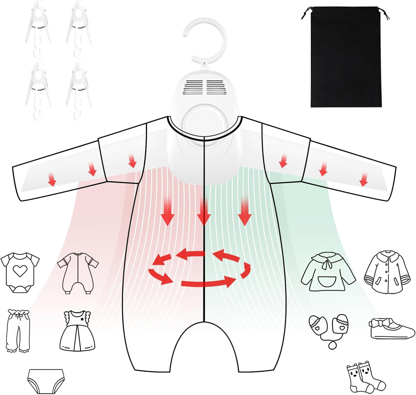 Foldable Electric Clothes Dryer ~ Super Fast!