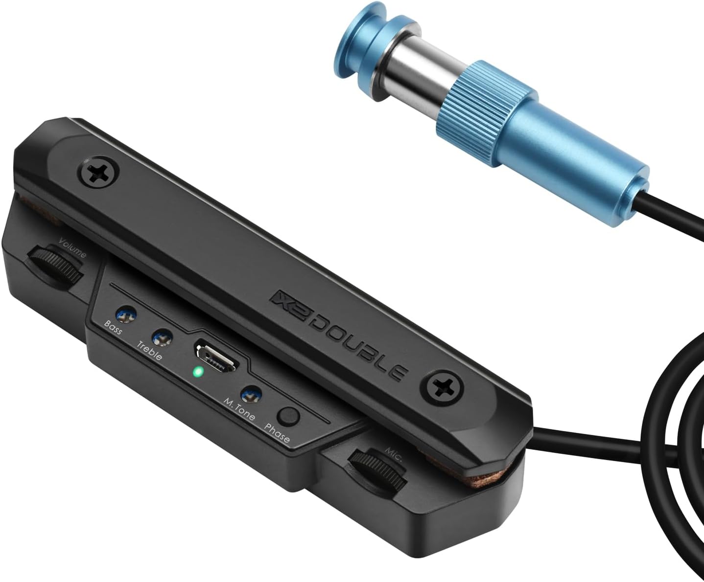 Rechargeable Active Acoustic Guitar Pickup with Volume Control