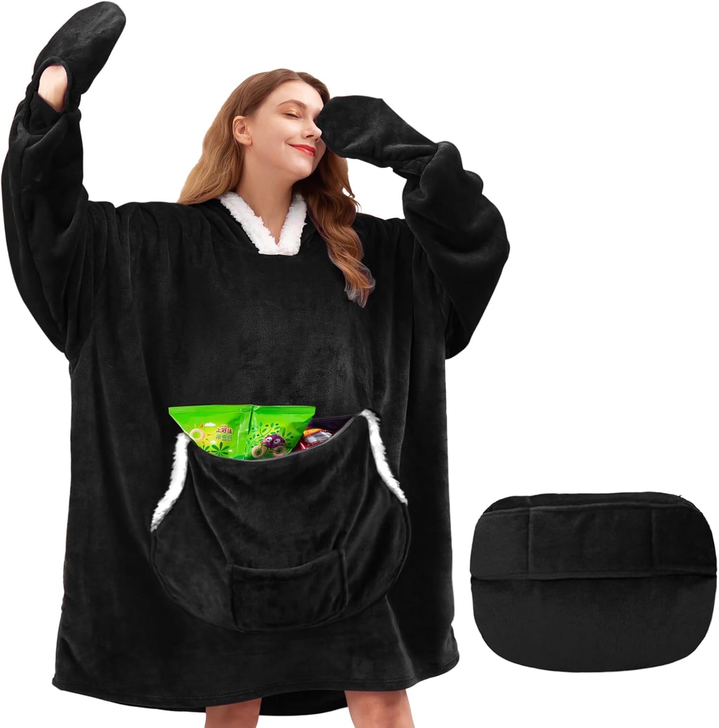 Warm Sherpa Wearable Blanket - Cozy Convenience