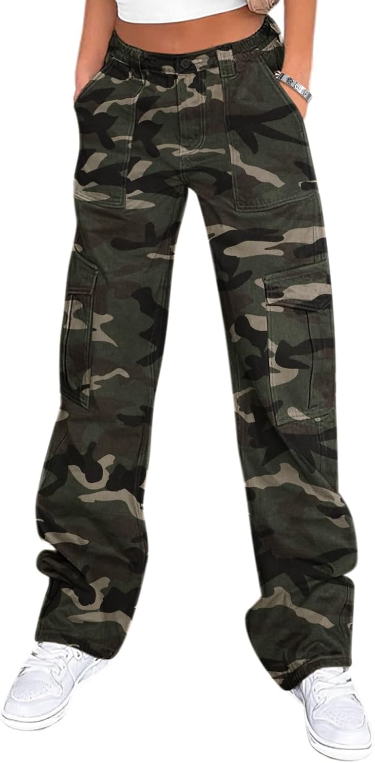 Lepunuo Cargo Pants for Women High Waisted Y2K Streetwear