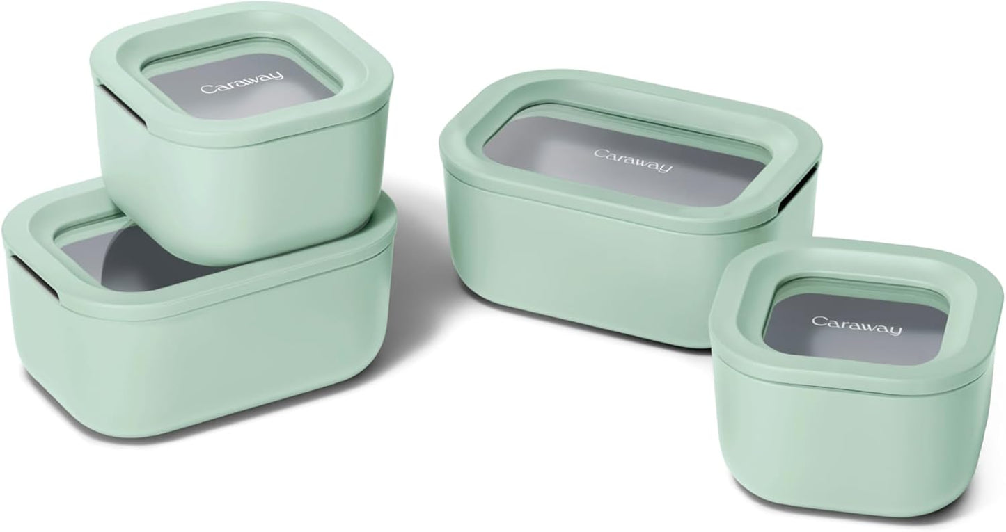 Caraway Mini Food Storage Set - Compact Glass Containers for Freshness