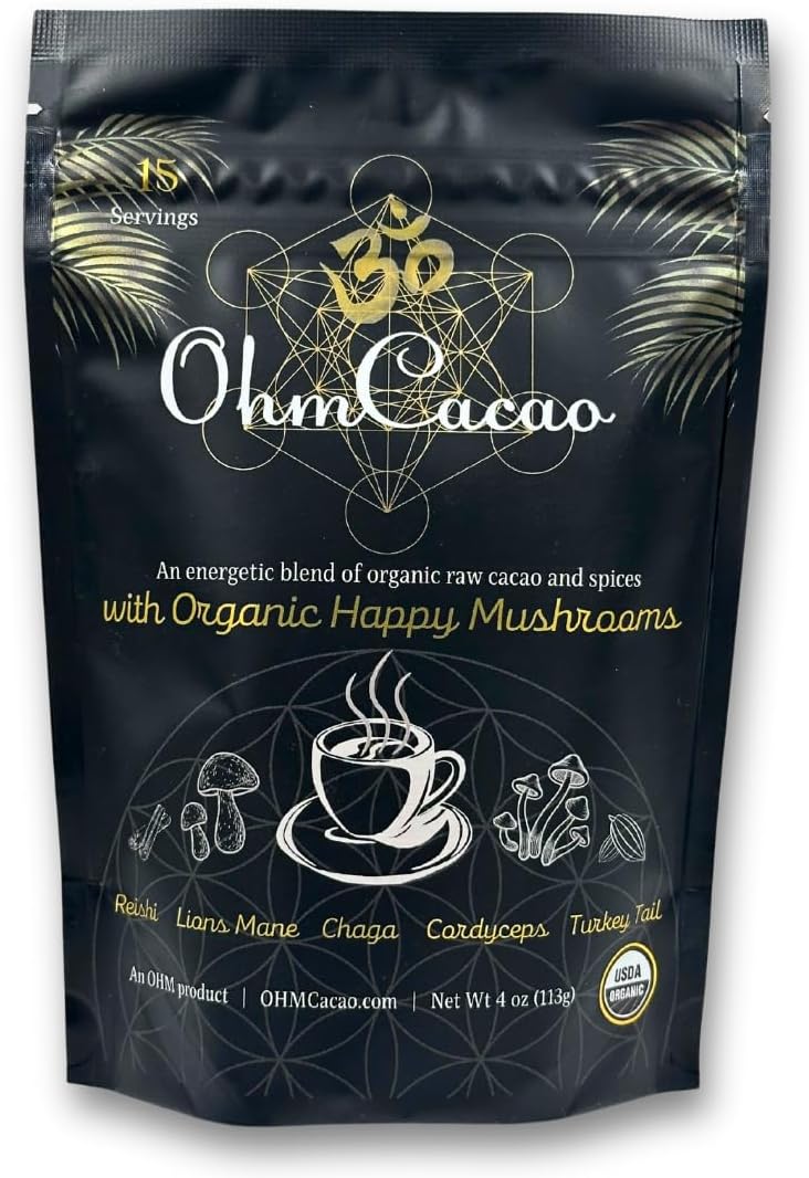 Organic Mushroom Nootropic Blend | Brain + Energy + Immunity | OHM Cacao