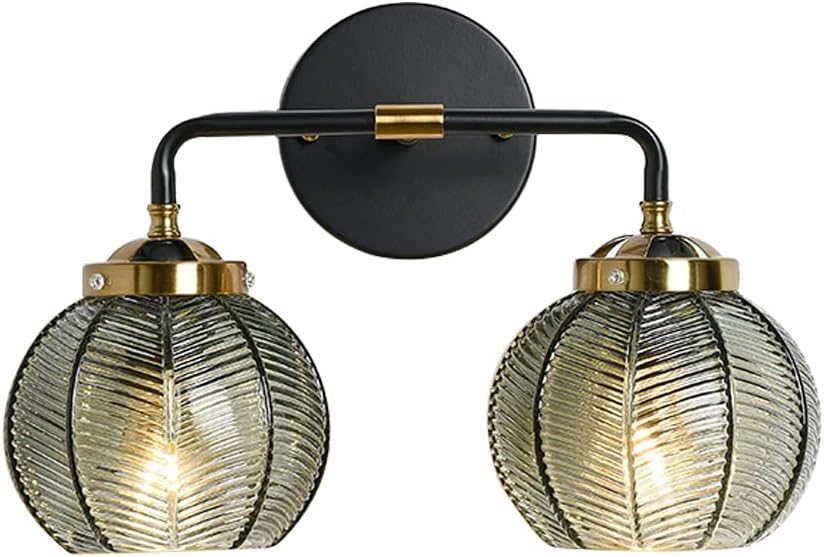 Mid Century Vanity Light with Green Glass Shade for Modern Homes