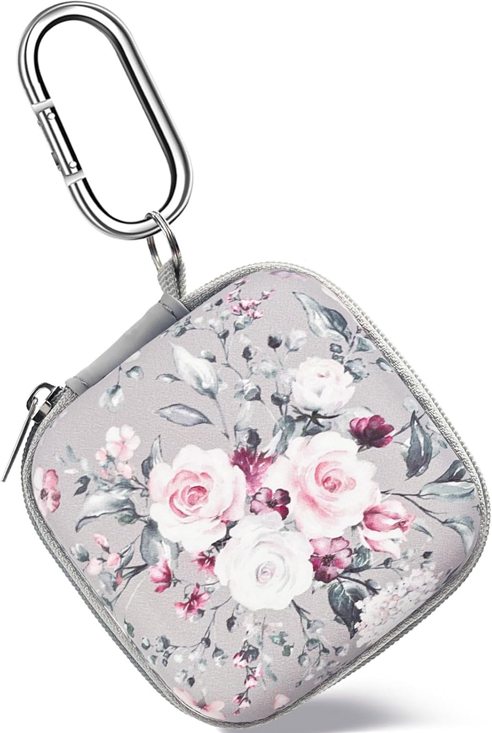 Pink EVA Earbud Organizer with Carabiner - KOUJAON