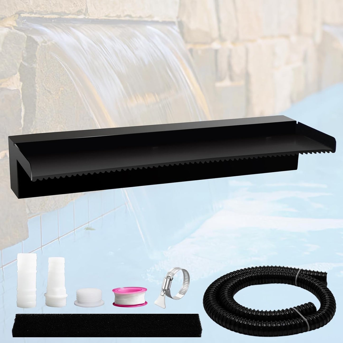 Pond Waterfall Spillway Pool Fountain Water Feature for Gardens