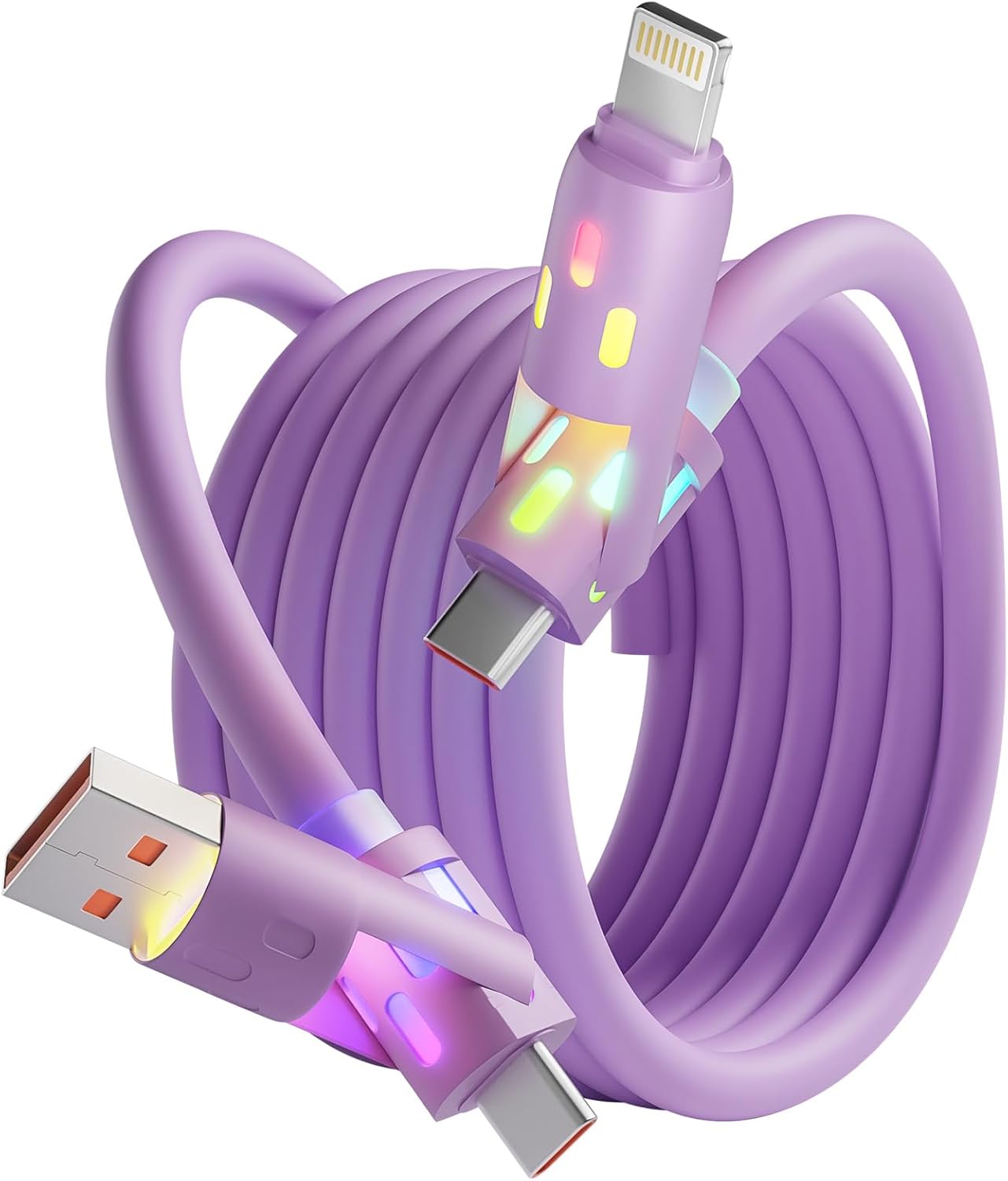 IDISON 4-in-1 Fast Charging Cable with Breathing Light