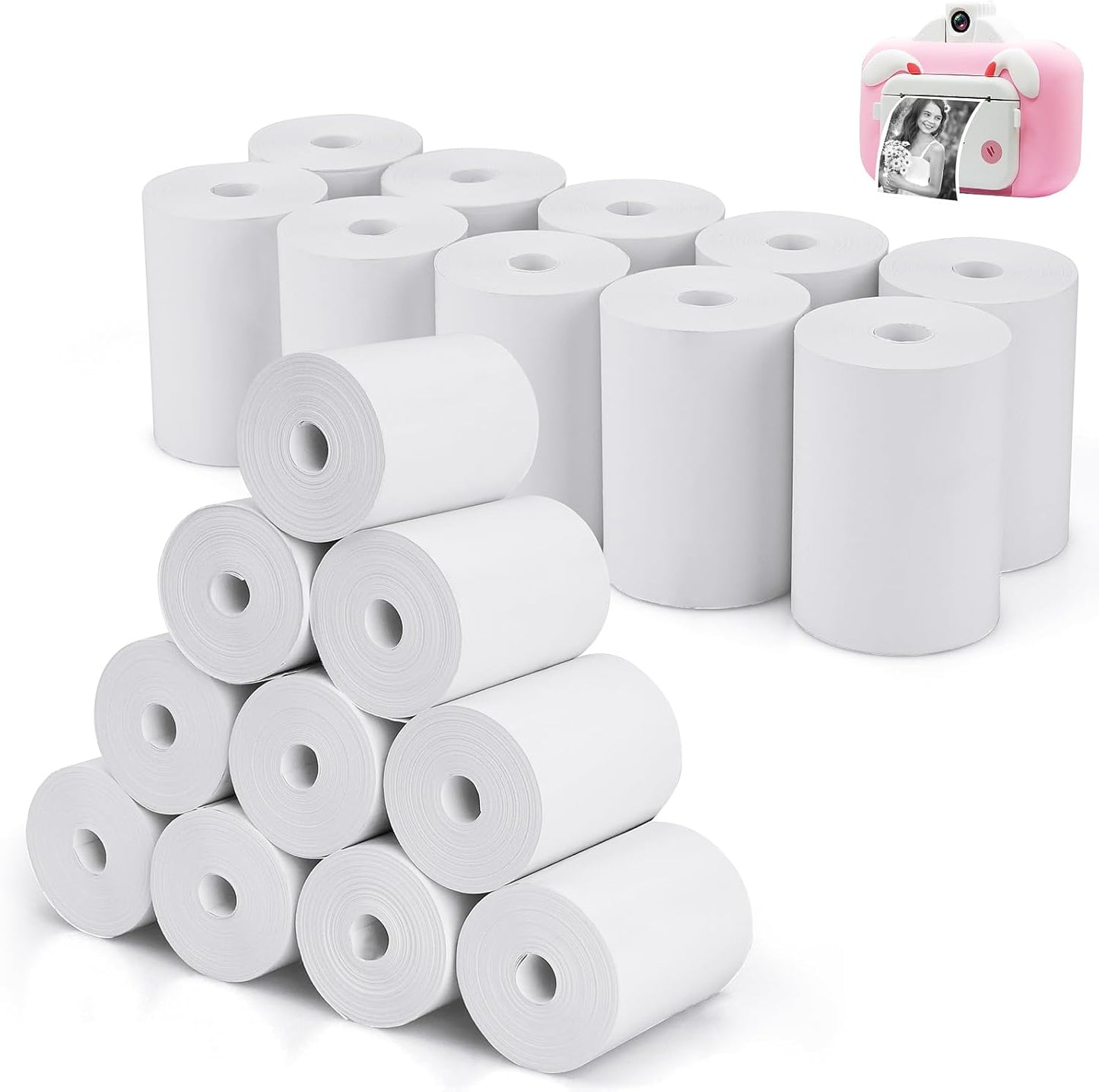 Kid-Friendly Thermal Print Paper - 20 Rolls for Instant Cameras