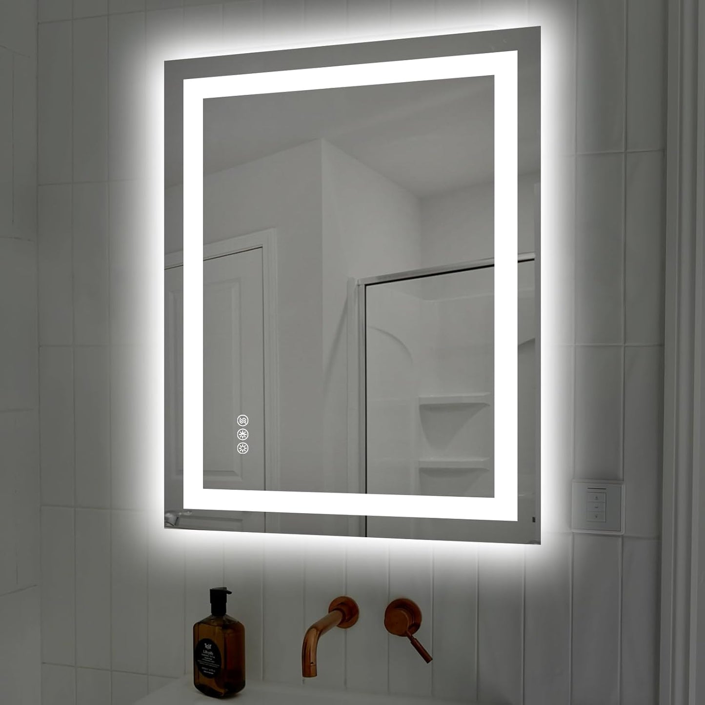 LED Bathroom Mirror with Lights - Dimmable Anti-Fog Design