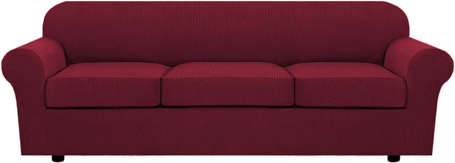 H.VERSAILTEX 4 Piece Stretch Sofa Covers for Large Sofas