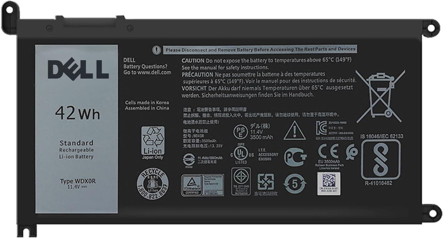 DELL WDX0R Notebook Battery for Inspiron 15 and Latitude Models