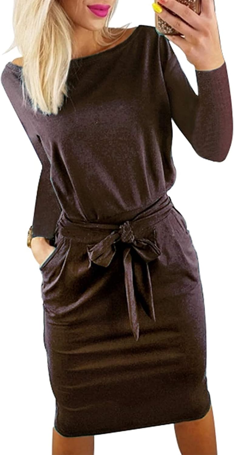 PRETTYGARDEN Women's Fall Bodycon Party Dress with Pockets