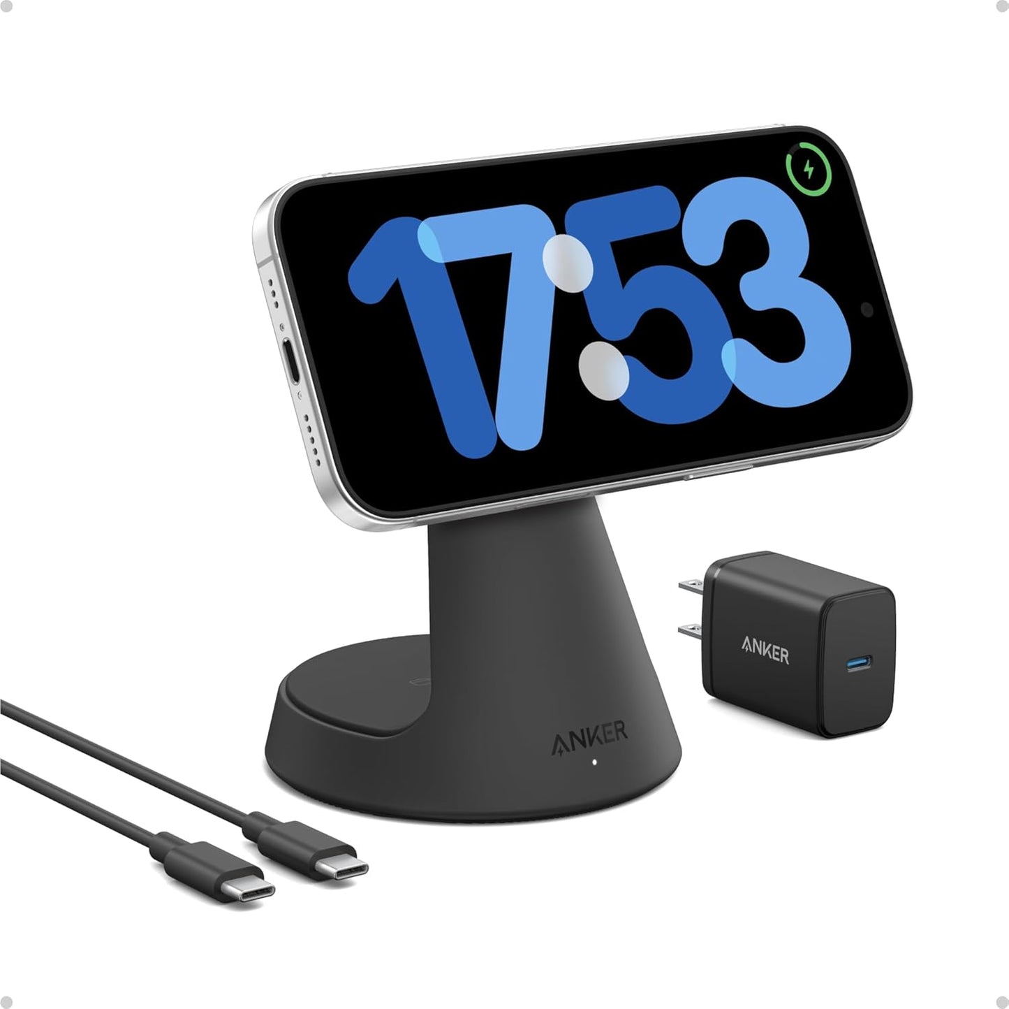 Anker 15W Qi2 Certified 2-in-1 iPhone 16 Wireless Charger