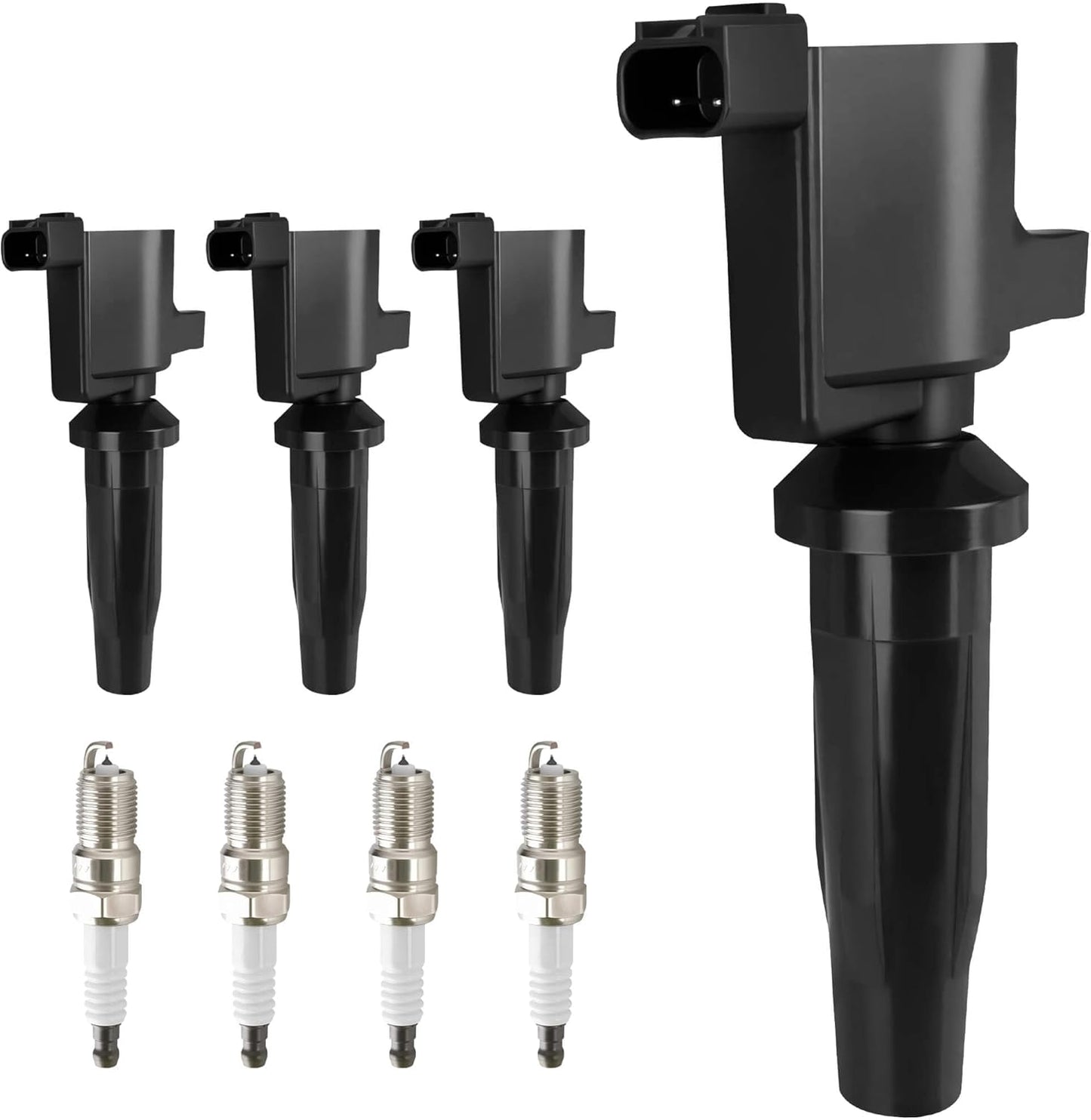 HYR Ignition Coil Pack and Iridium Spark Plugs for Ford and Mazda