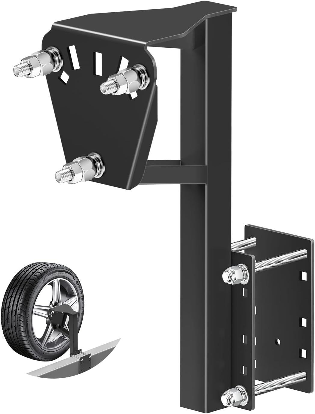 Spare Tire Mount for Utility Trailers - 3-Nut Design Carrier