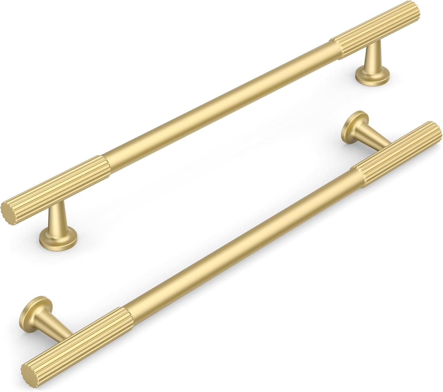 Brushed Gold Kitchen Cabinet Handles - 10 Pack of 7.5 Inch Pulls
