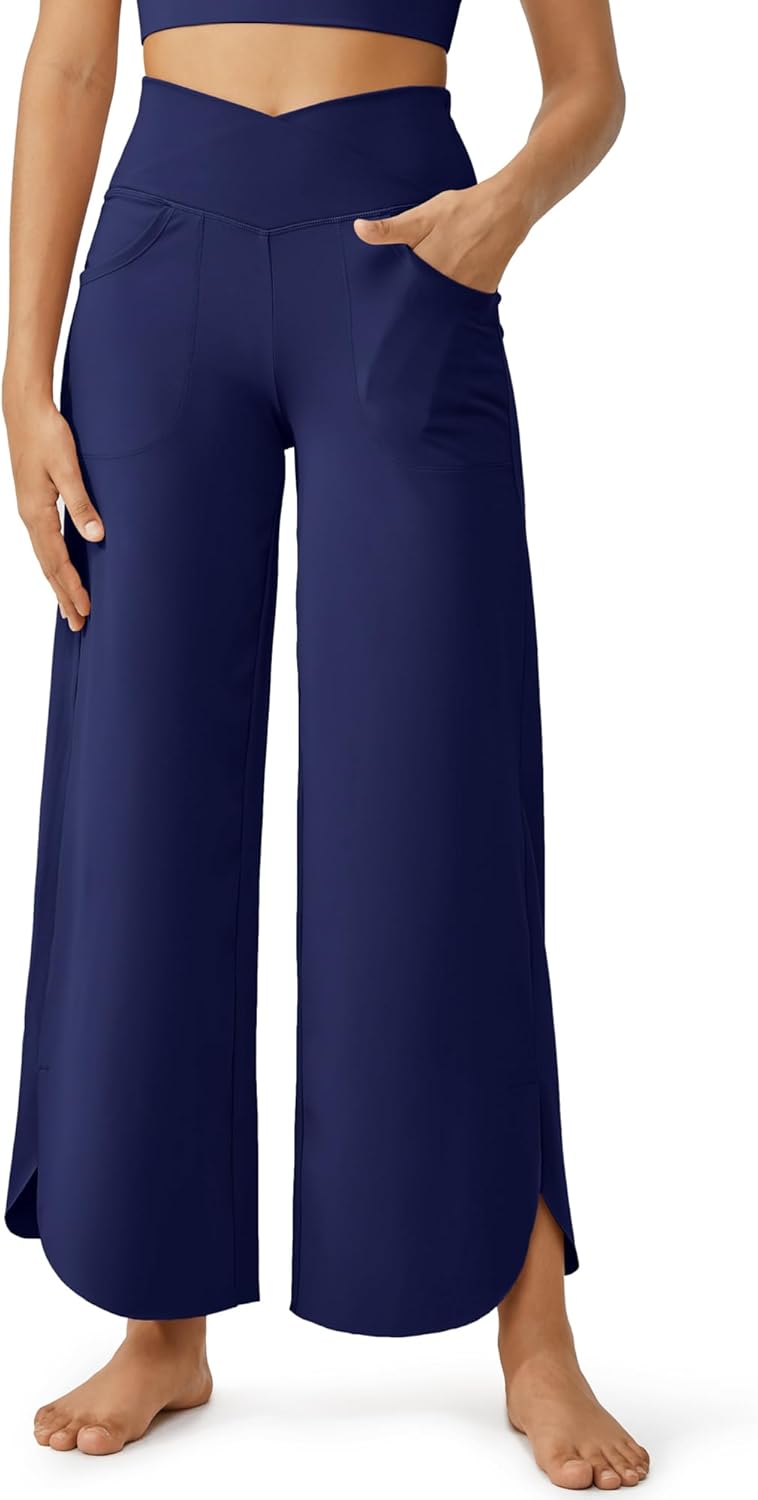 G4Free Wide Leg Pants for Women - Stylish Ankle Length Yoga Wear
