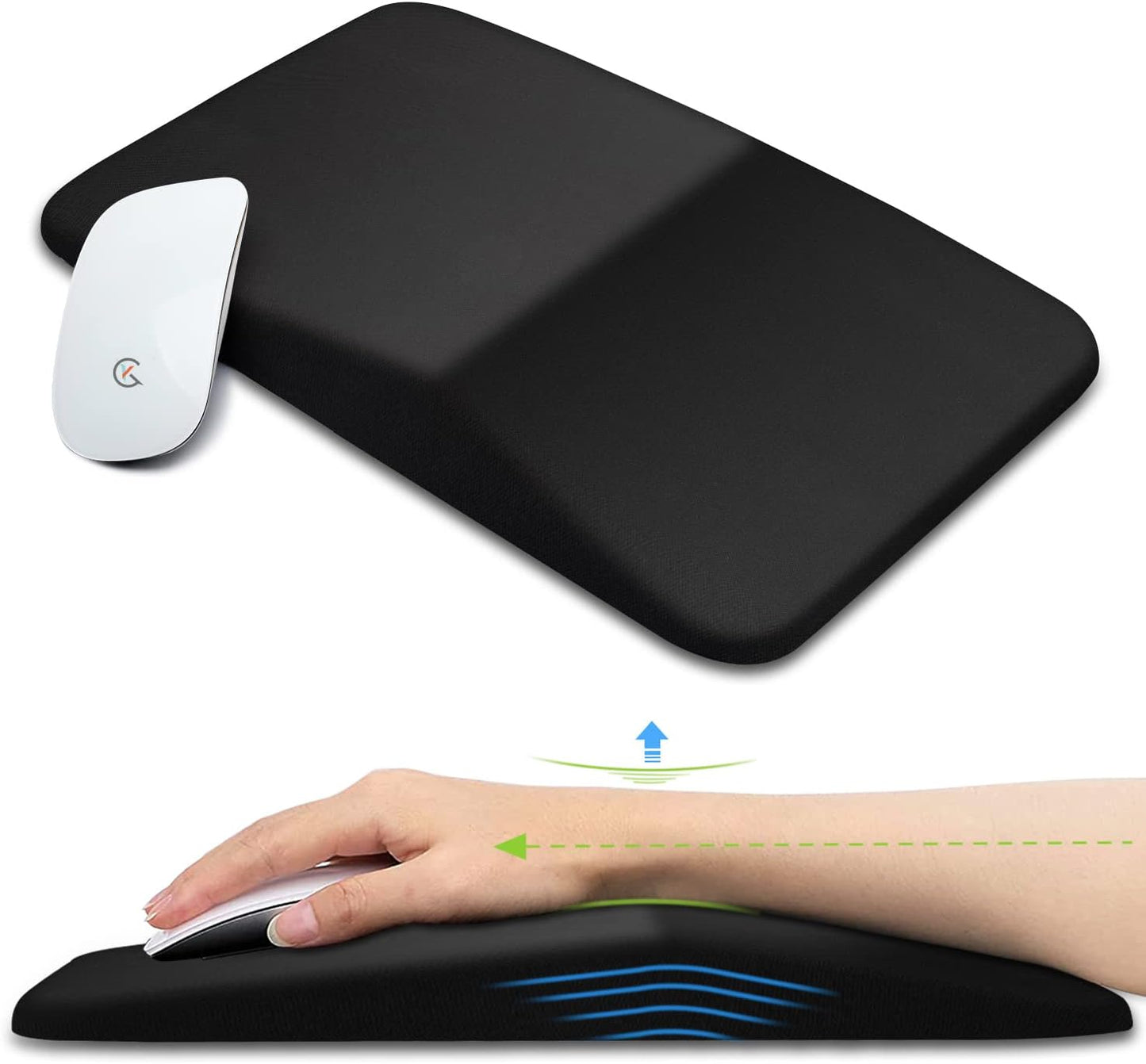 ComfortZone Gel Memory Foam Wrist Rest Pad