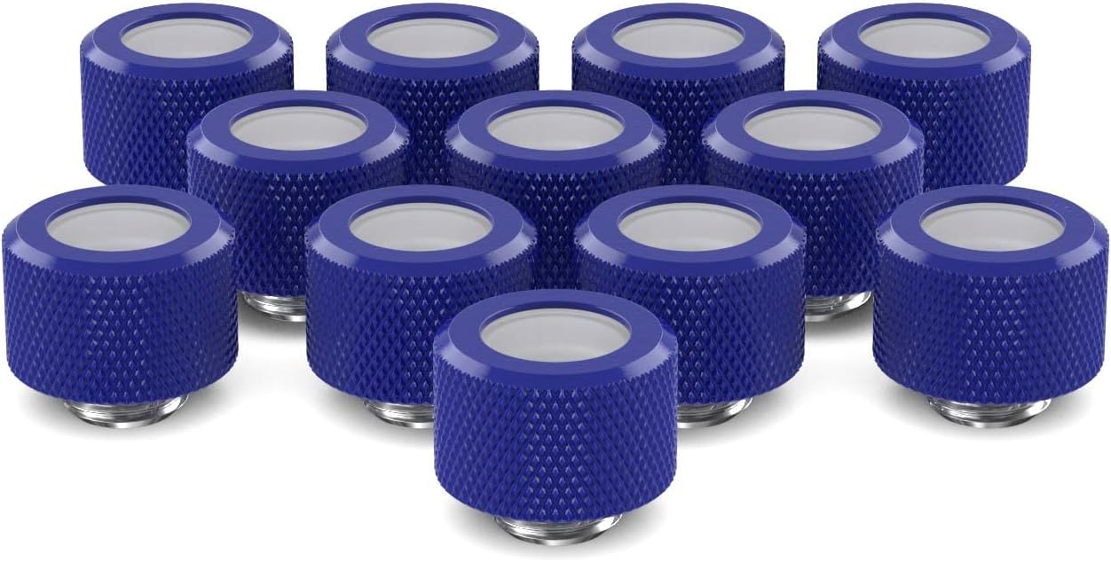 PrimoChill 14mm OD Rigid SX Fitting - 12 Pack in True Blue
